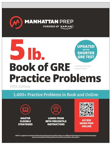 5 lb. Book of GRE Practice Problems Fifth Edition by Manhattan Prep